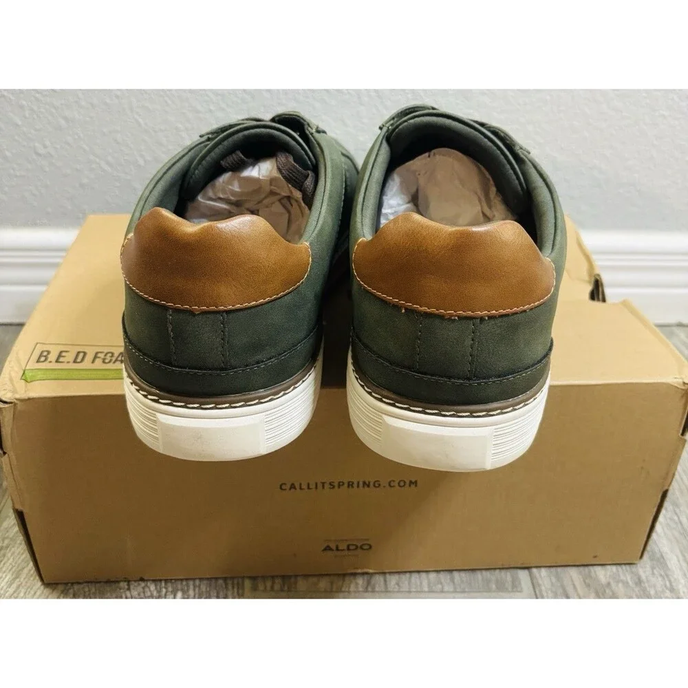 Call It Spring Men’s Green Vegan Leather Casual Sneakers NWB Size 13.